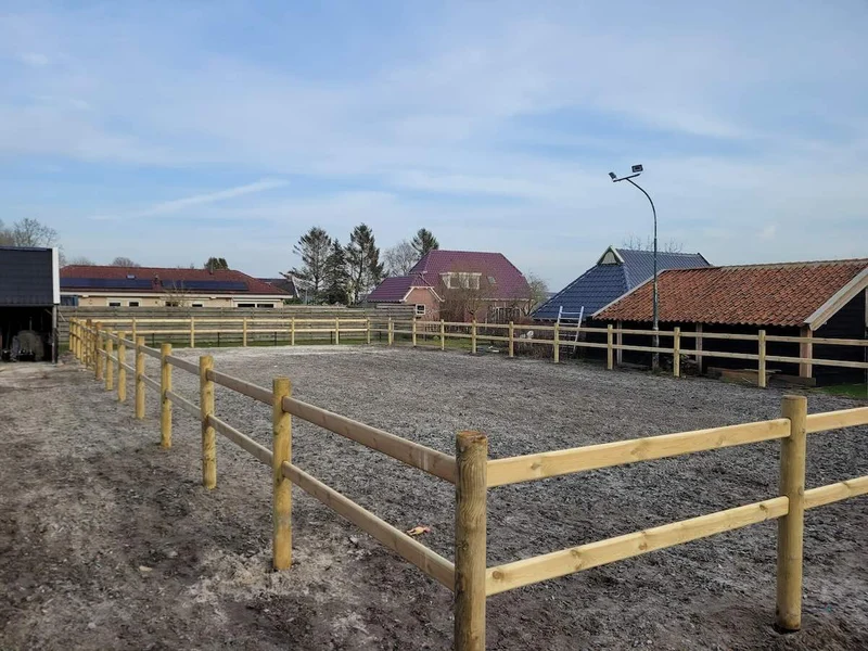Reitplatz Zaun Massief - Mit 2 Riegel