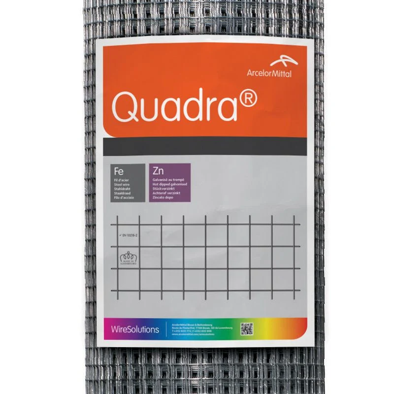 Quadra® Quadratisches Geschweißtes Drahtgeflecht - 80 cm hoch | Rolle 25 m