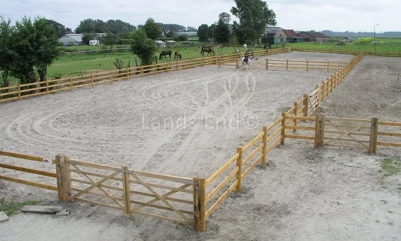 Reitplatz Zaun Massief - Mit 3 Riegel