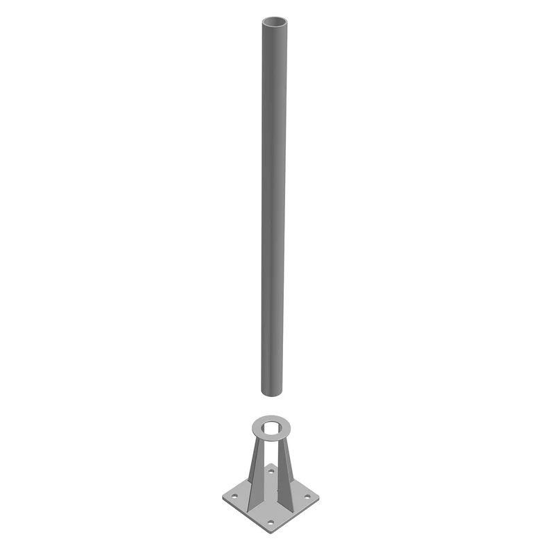 bellissa Schraubflansch für Ø 42,4 mm verzinktes Rohr LxBxH 150x100x201 mm
