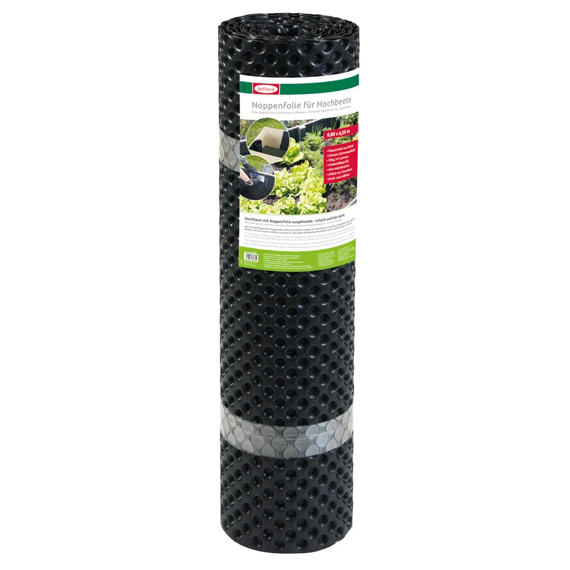 bellissa Noppenfolie schwarz für Hochbeete 0,8 x 6,5 m
