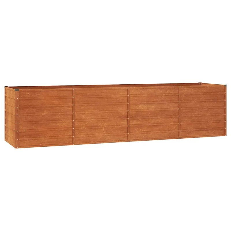 Hochbeet 320x80x77 cm Cortenstahl rostig Pflanzbeet Pflanzkasten