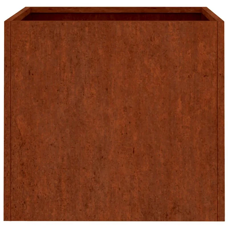 2 Stk. Hochbeet 49x47x46 cm Cortenstahl rostig Pflanzbeet Pflanzkasten mit Boden