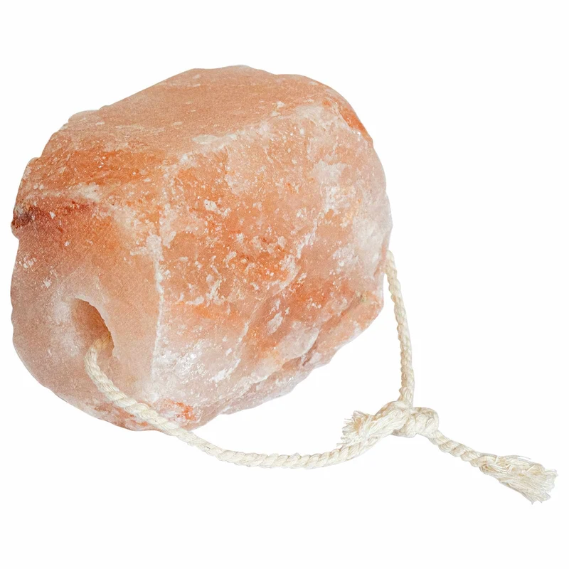 Salzlecksteine 8 Stk Rosa Steinsalz mit Kordel Mineralleckstein ca. 2,3 Kg je Stein