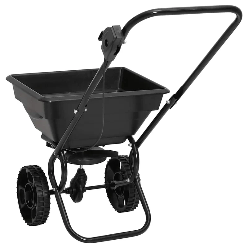 Handstreuwagen Salzstreuer PVC Stahl 92x46x70 cm 15 L Düngewagen Streuwagen