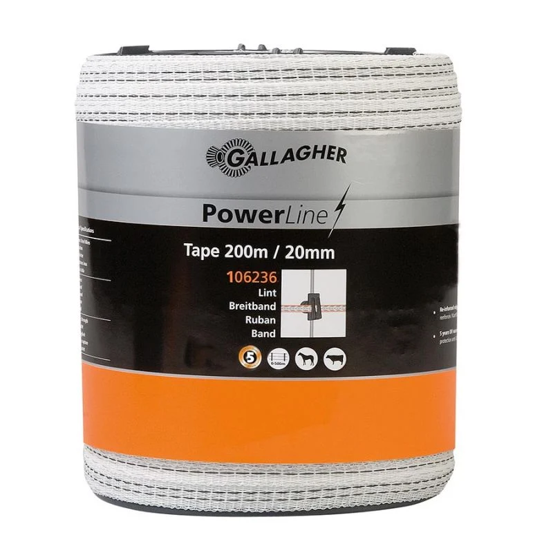 PowerLine Breitband - Weiß, 20mm, 200 meter