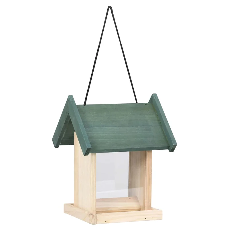 Vogelfutterhäuser 4 Stk. Tannenholz 19 x 19 x 25 Vogelhäuschen Wildvögel Futterstation