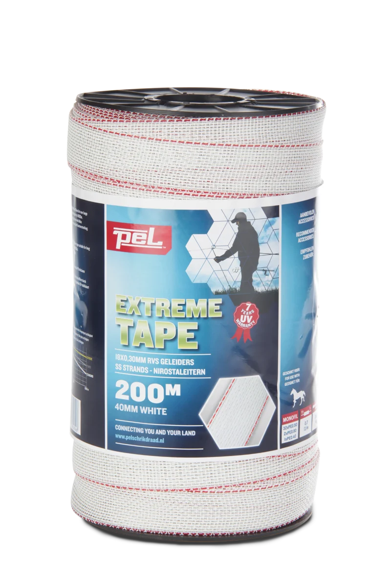 Elektroband ExtremeTape 200m - 40mm weiss