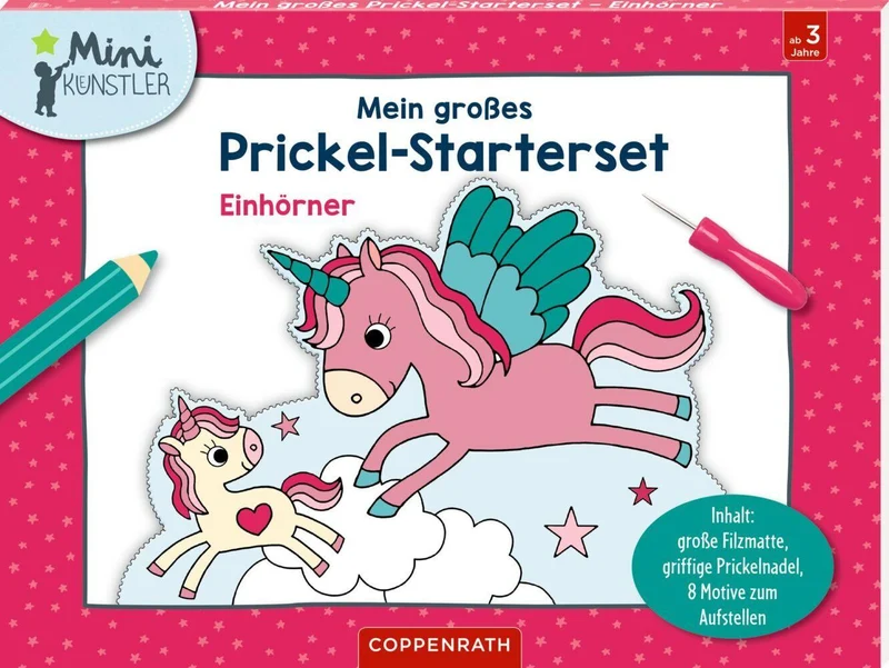 Mein großes Prickel-Starterset: Einhörner
