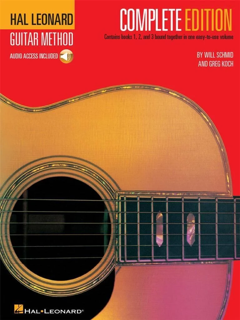 Hal Leonard Guitar Method Complete Edition with Online Audio Books 1, 2 and 3 in One Beginner Acoustic and Electric Guitar Lesson Book with Chords, Scales, Technique, Tab and 164 Audio Tracks