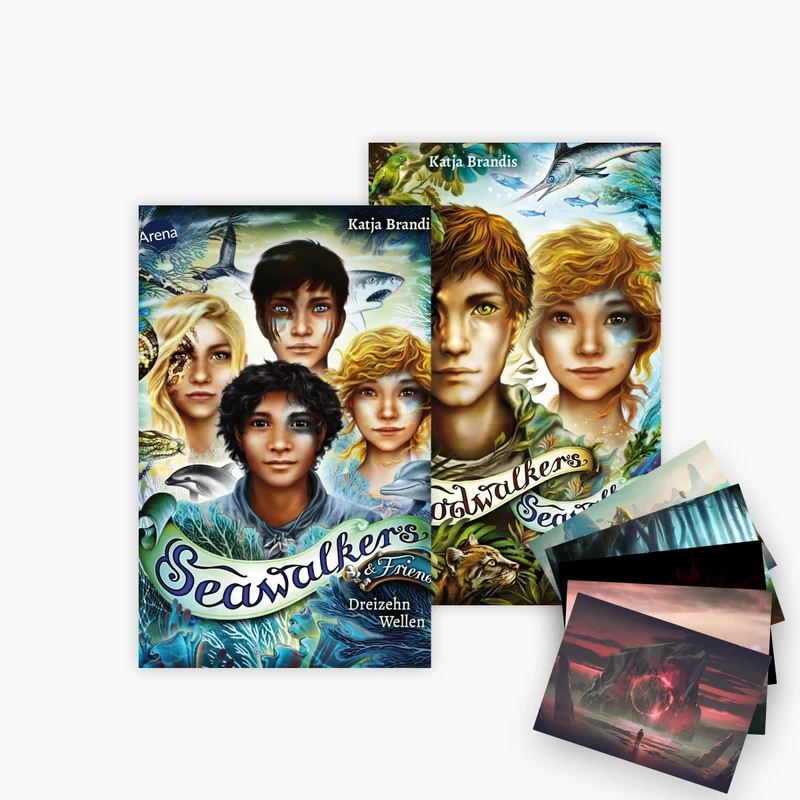 Woodwalkers + Friends / Seawalkers + Friends im Set + 1 exklusives Postkartenset