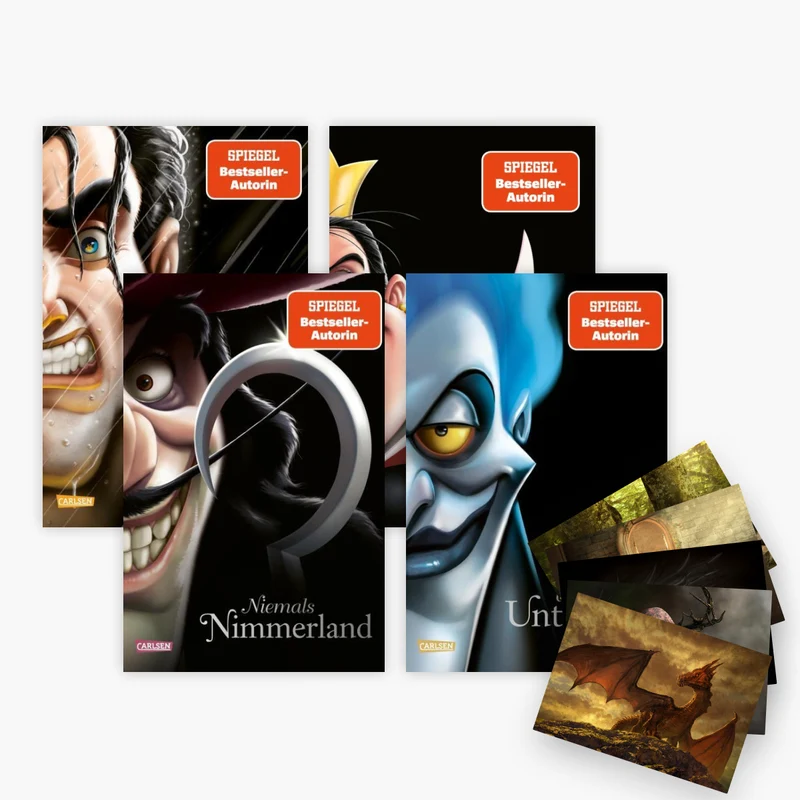 Die Villains-Reihe Band 9-12 plus 1 exklusives Postkartenset
