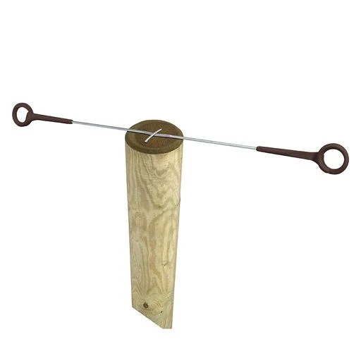 Doppelte Abstandsisolator mit Schweif - Terra, Holz, 80 cm, 5 Stücks