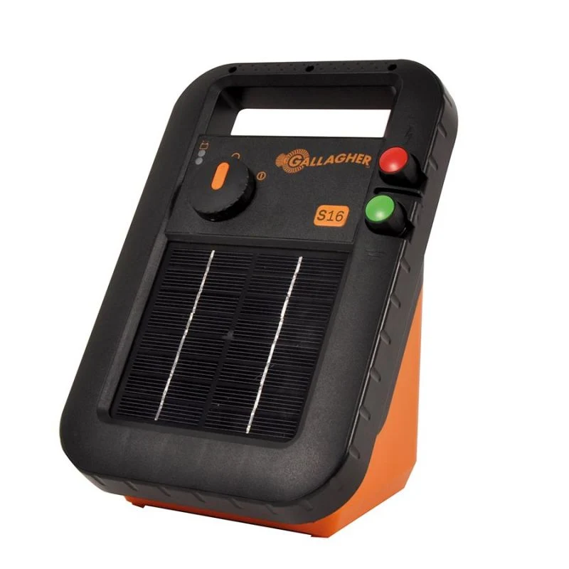 S16 Solar-Weidezaungerät - mit Batterie (6 V - 4 ah)