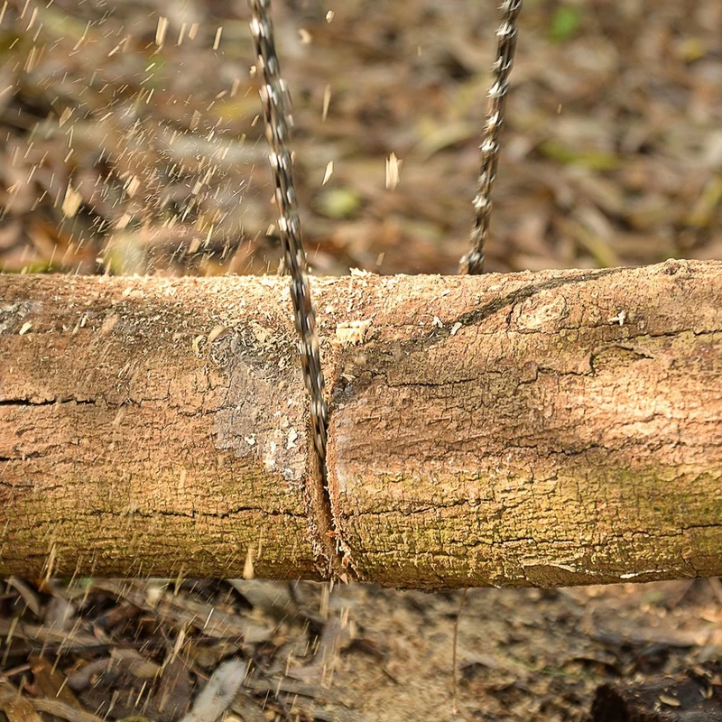 Handkettensäge Handsäge Seilsäge für Garten Survival Bushcraft 11 Zähne Manganstahl