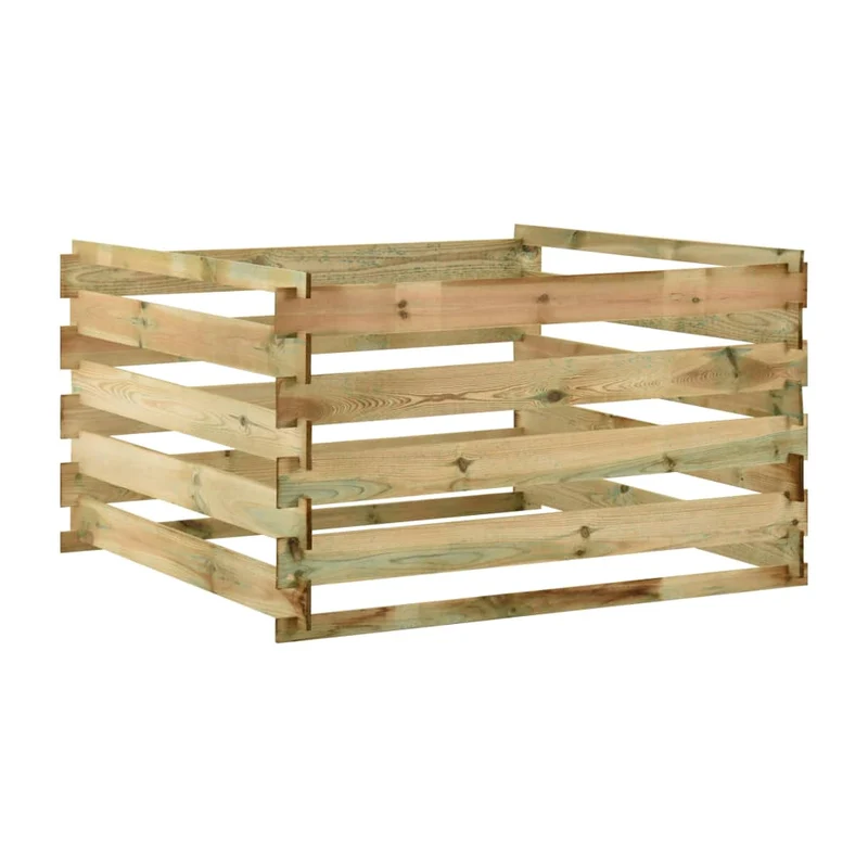 Lattenkomposter Komposter Holz 120x120x70 cm Imprägniert Kiefernholz