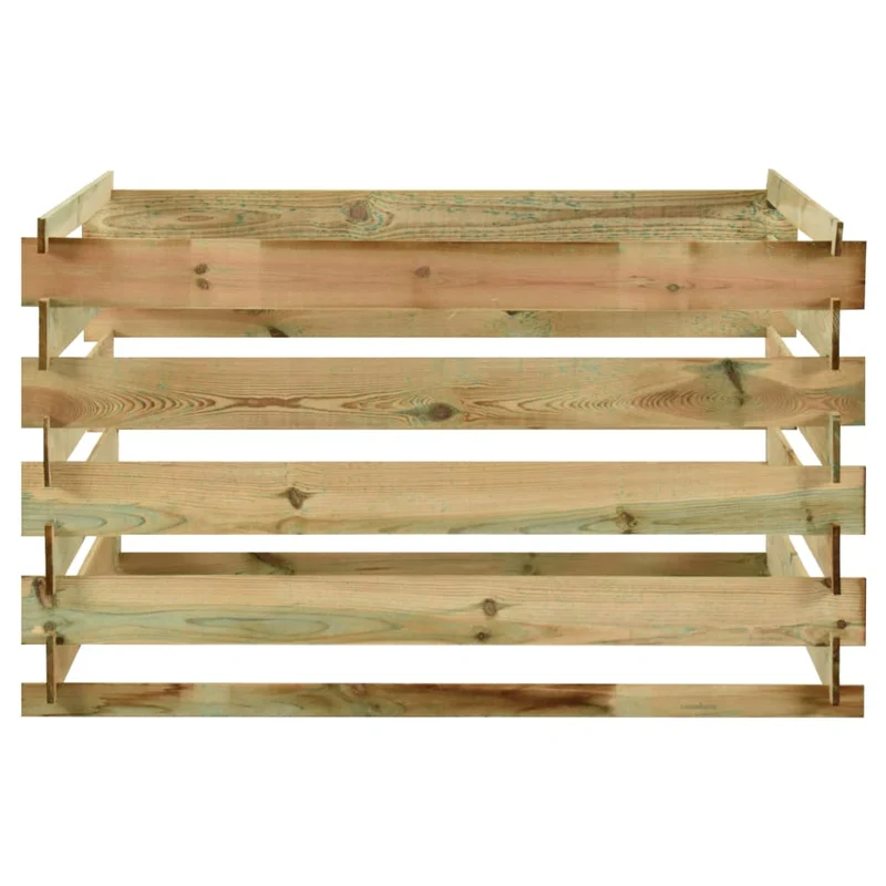 Lattenkomposter Komposter Holz 120x120x70 cm Imprägniert Kiefernholz