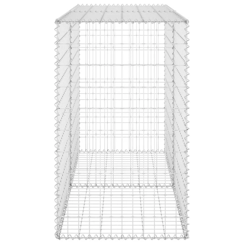 Gabionenwand Verzinkter Stahl 150×60×100 cm Gabionenzaun Drahtkorb Steinmauer Wand