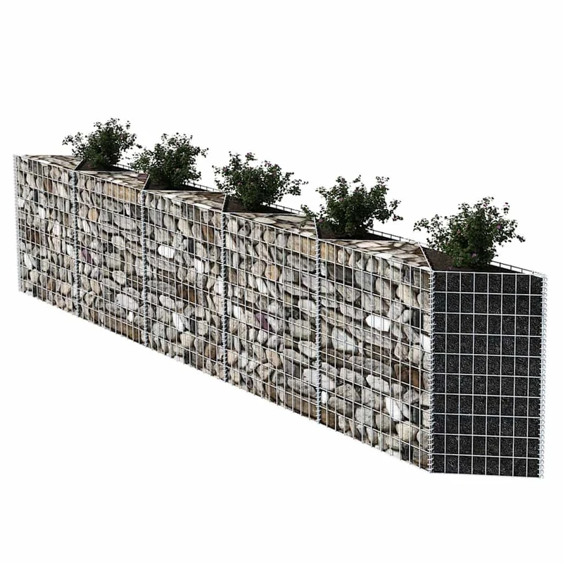 Gabione Gabionenkorb Pflanzkasten Hochbeet Stahl 300×30×100 cm Steinkorb
