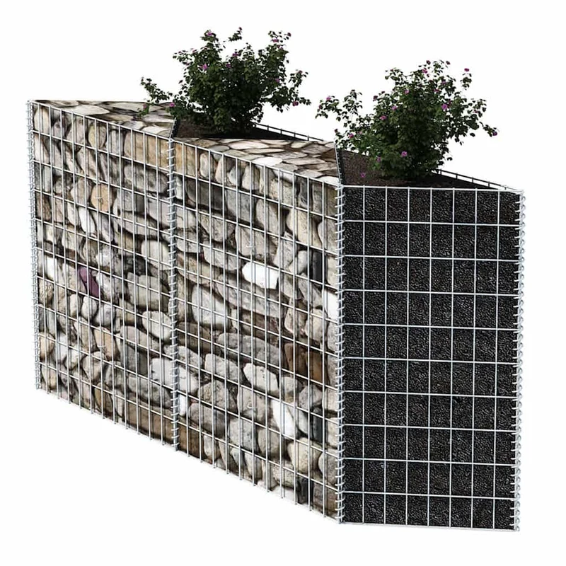Gabione Gabionenkorb Pflanzkasten Hochbeet Stahl 120×30×100 cm Steinkorb