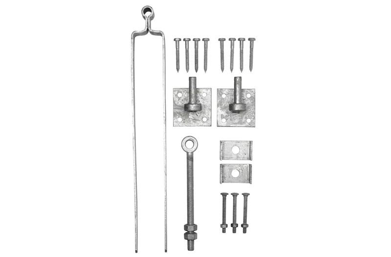 Beschläge mit Haken an Platte - galvanisiert