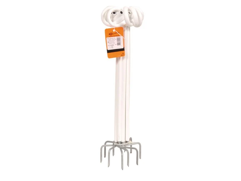 Abstandsisolator mit Lock - Holz, Weiss, 40cm, 10 Stück