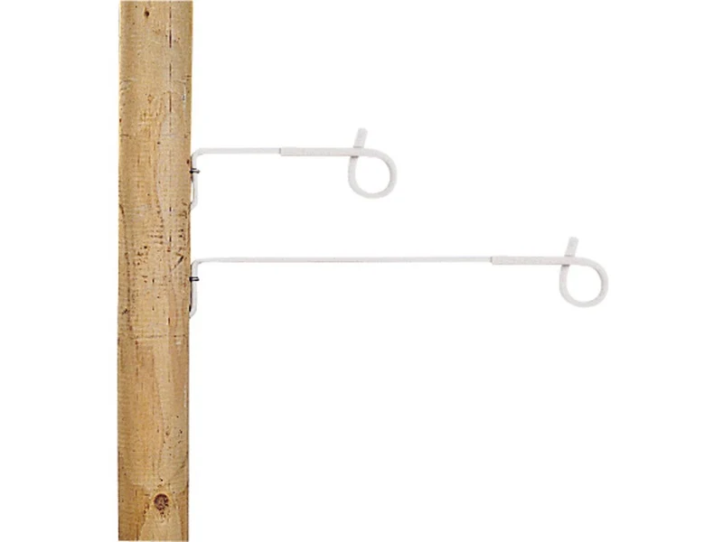 Abstandsisolator mit Lock - Holz, Weiss, 40cm, 10 Stück