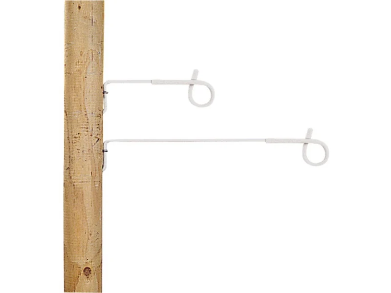Abstandsisolator mit Lock - Holz, Weiß, 17,5cm, 10 Stück