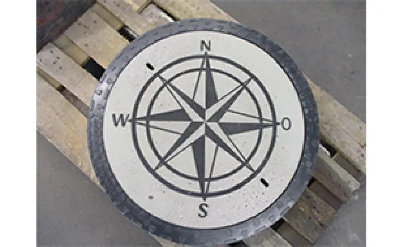 begehbare Schachtabdeckung rund für Schachtkonus / Schachtring Di 600 / 625 mm