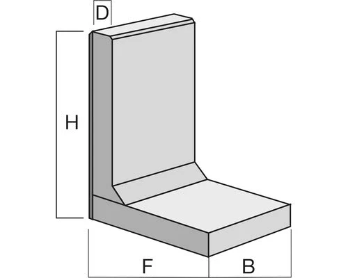 L-Stein GRAU aus Normalbeton