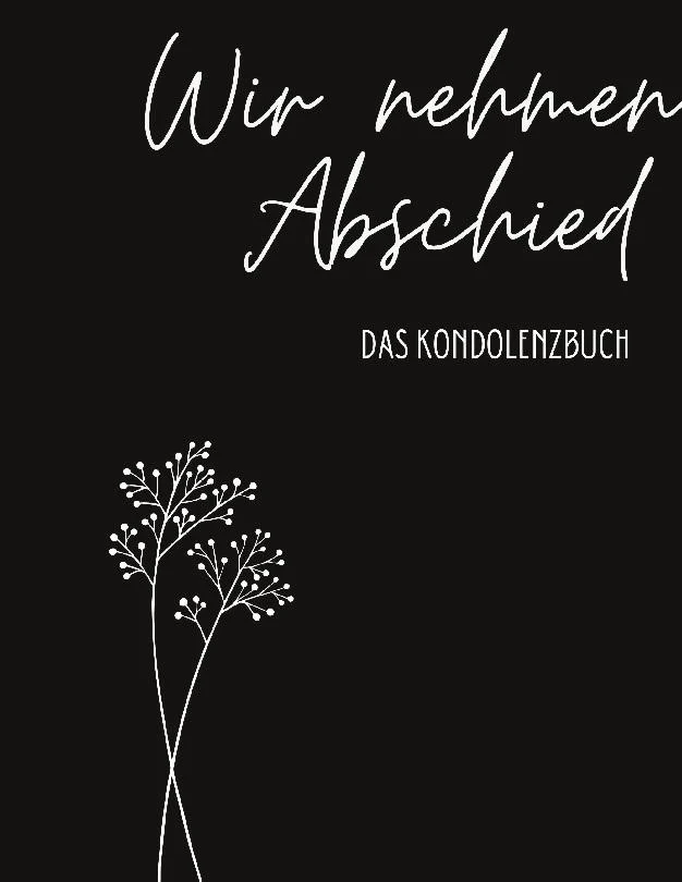 Kondolenzbuch Premium \"Wir nehmen Abschied\"