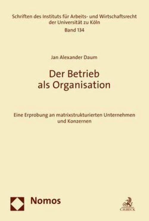 Der Betrieb als Organisation