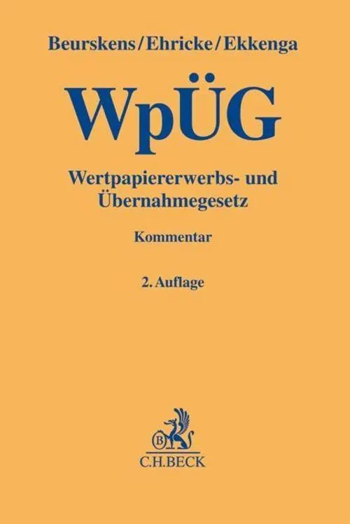 Wertpapiererwerbs- und Übernahmegesetz. WpÜG