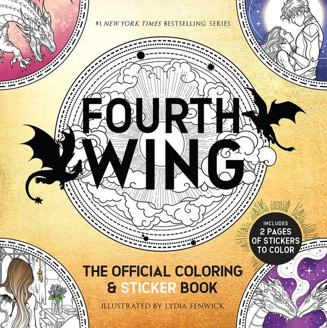 Fourth Wing: The Official Coloring & Sticker Book (Includes 2 Pages of Stickers to Color)