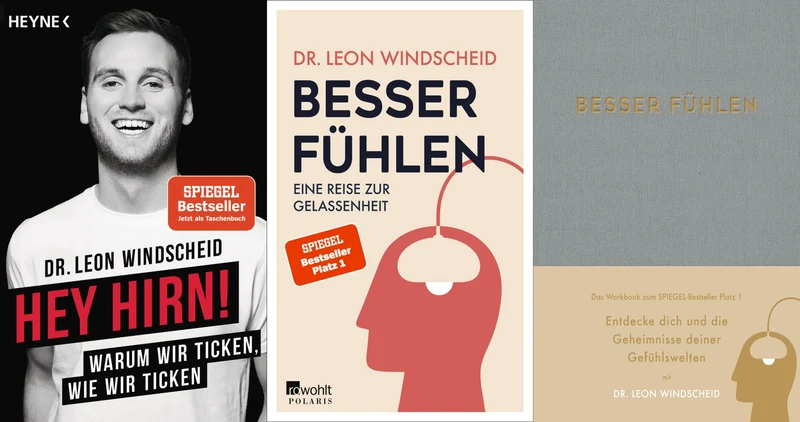 Hey Hirn + Besser fühlen + Workbook von Dr. Leon Windscheid + 1 exklusives Postkartenset