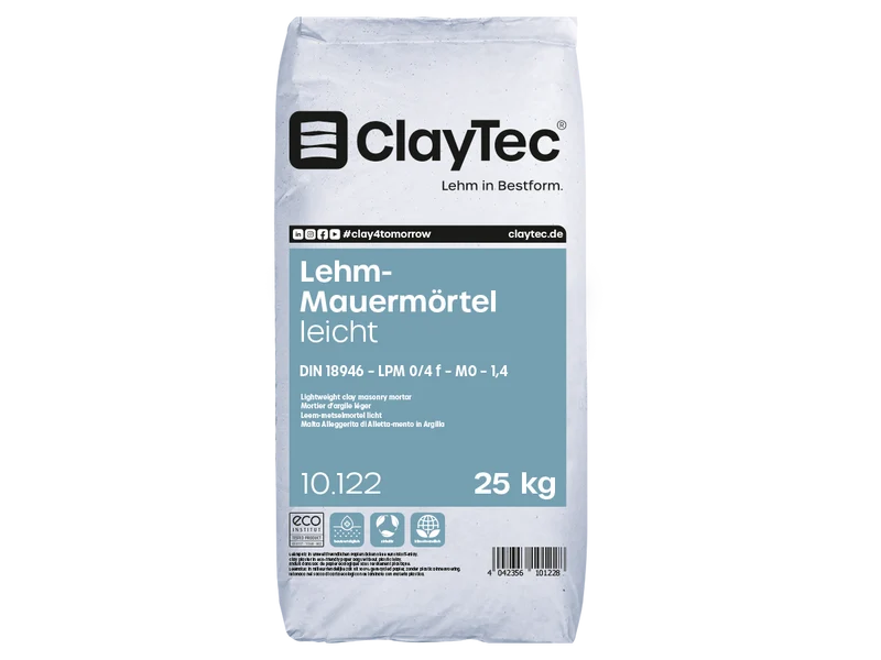 Claytec Lehm Mauermörtel leicht - 25 kg Sack