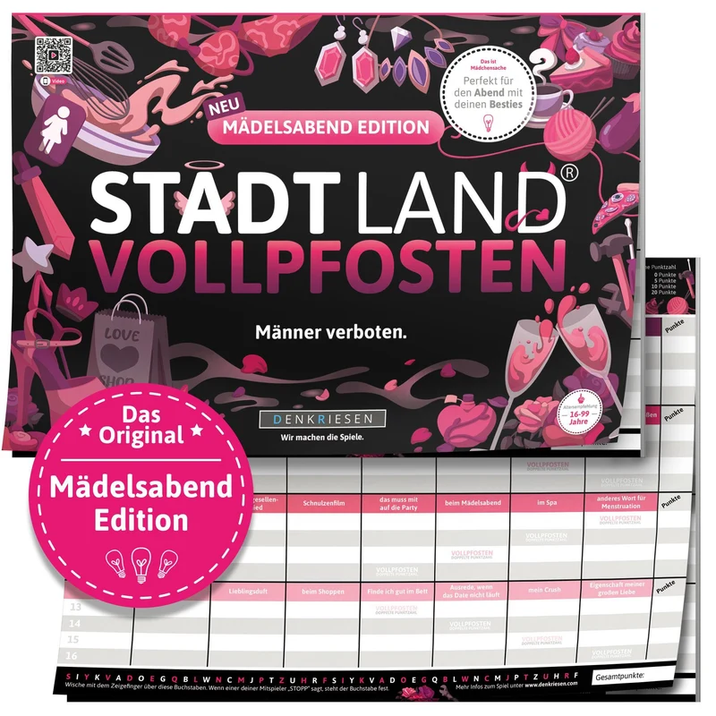 DENKRIESEN - STADT LAND VOLLPFOSTEN® - MÄDELSABEND EDITION \"Männer verboten.\" - A4