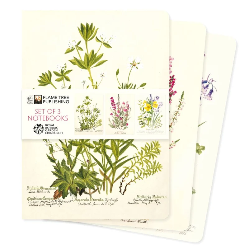 Royal Botanic Gardens Edinburgh Set of 3 Standard Notebooks