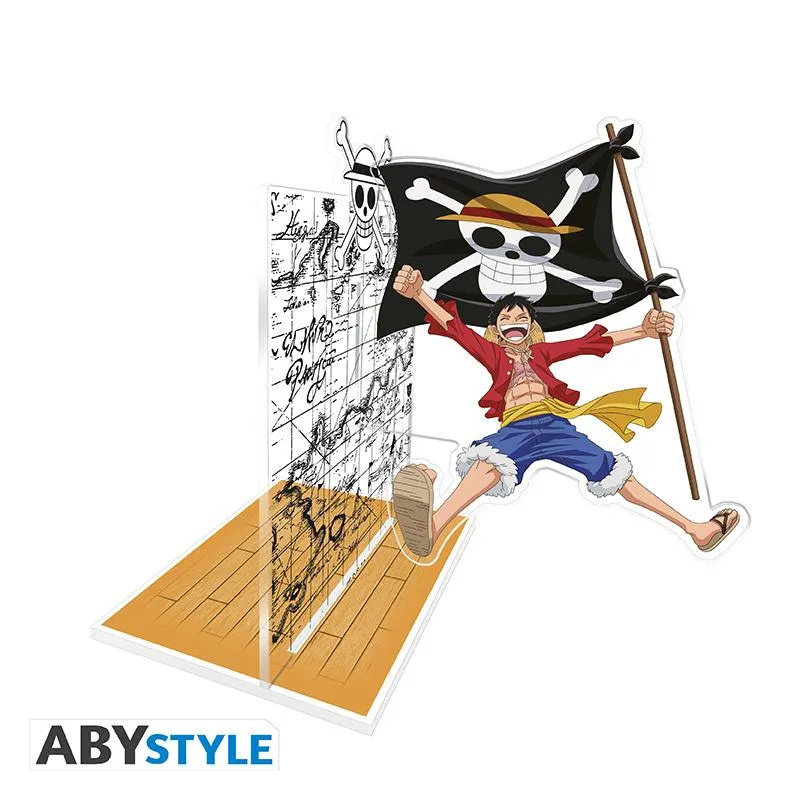 ONE PIECE - Acryl® Bookend - Luffy with his flag