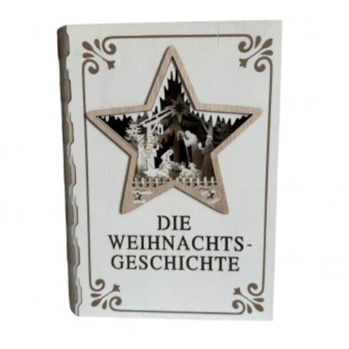 Deko-Buch mit 9 LED und Timer, Batterien 2xAAA nic