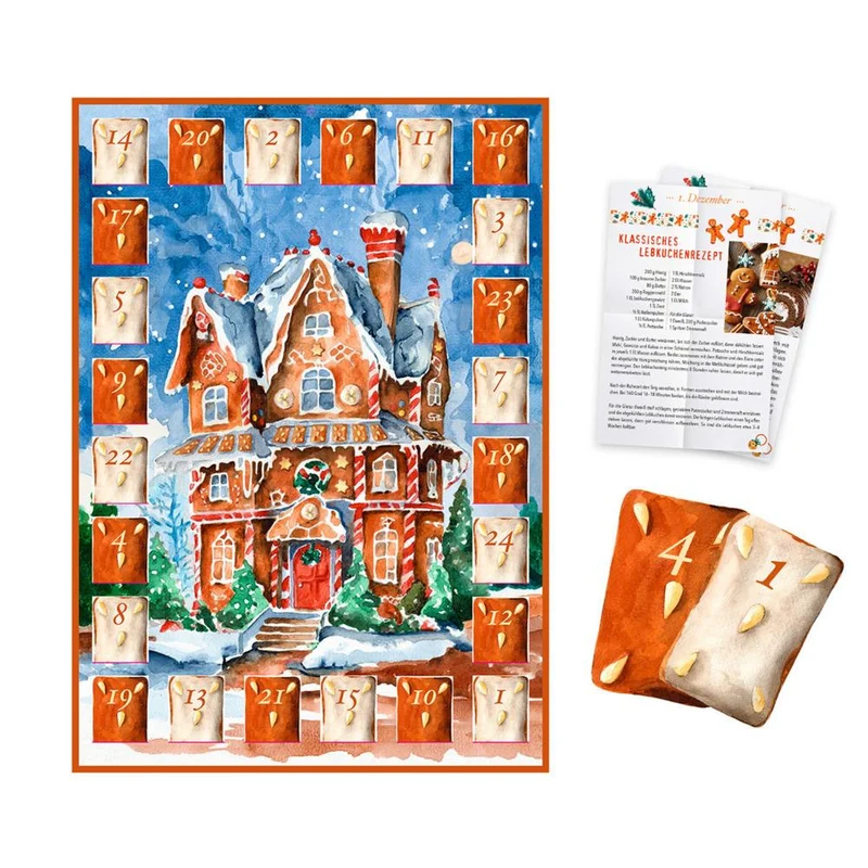 Der Lebkuchen-Zettel-Adventskalender »Weihnachten liegt in der Luft«