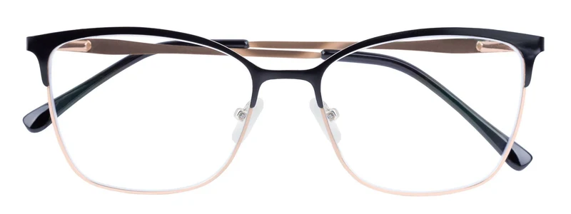 Lesebrille MIA, schwarz-gold, +2.50 dpt mit Etui