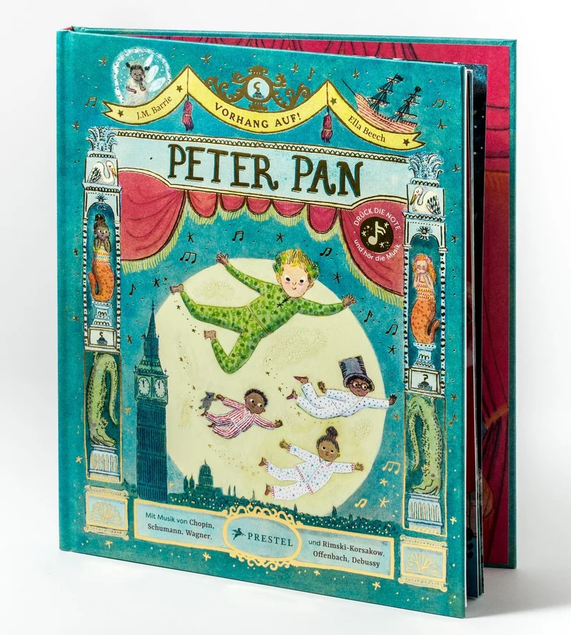 Peter Pan: Vorhang auf! - Ein Bilderbuch mit Musik für Kinder ab 4 Jahren. Mit 8 Soundmodulen (Vorhang auf! Weltbekannte Geschichten nacherzählt und mit klassischer Musik untermalt, Band 1)