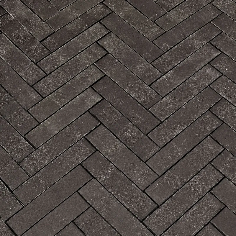 Pflasterklinker Eros Schwarz nuanciert 200x50x60mm ohne Fase 10,83 m² Palette