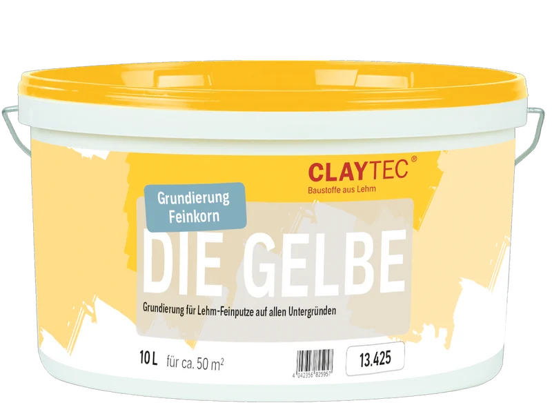 Claytec Grundierung Die Gelbe, fein - 10 Liter Eimer