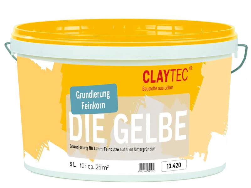 Claytec Grundierung Die Gelbe, fein - 5 Liter Eimer