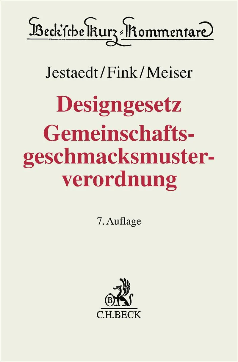 Designgesetz, Gemeinschaftsgeschmacksmusterverordnung