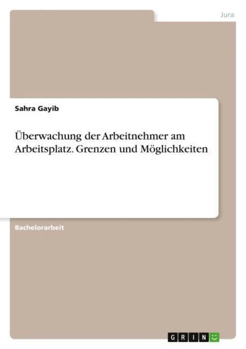 Überwachung der Arbeitnehmer am Arbeitsplatz. Grenzen und Möglichkeiten