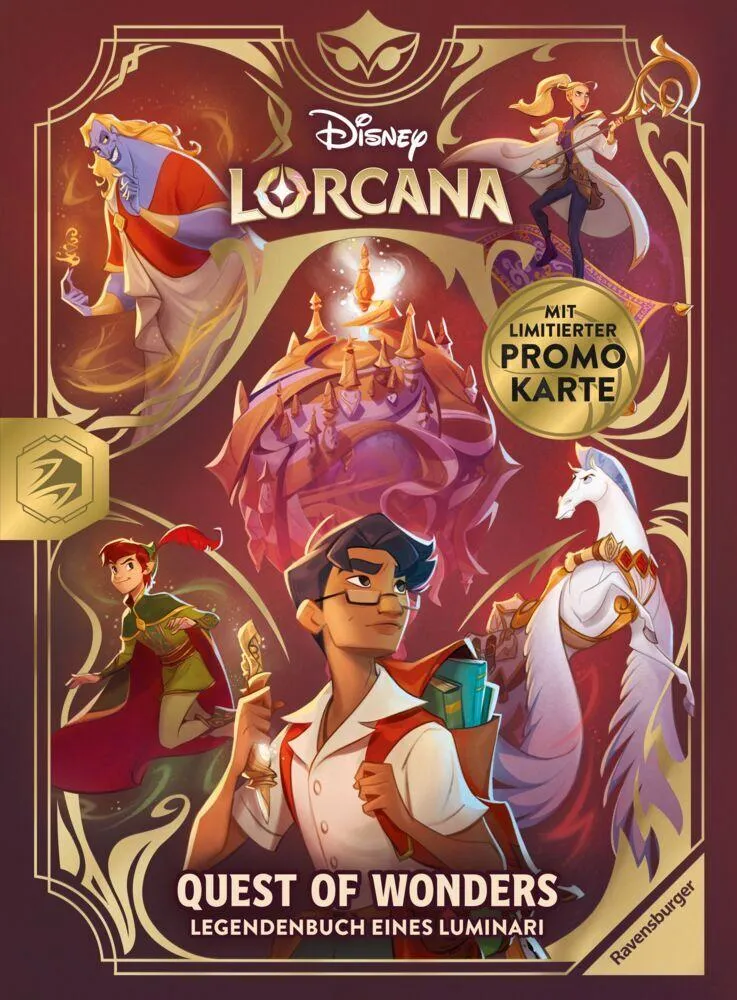Disney Lorcana - Quest of Wonders. Legendenbuch eines Luminari (Limitierte Auflage mit Promokarte | Spannende Fantasy im Journal-Stil | hochwertige Ausstattung mit Schuber) (Disney Lorcana Publishing)