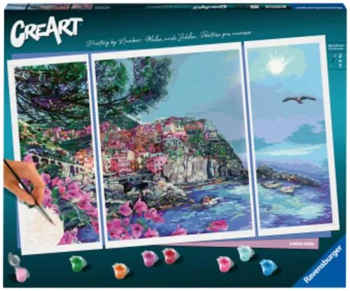 CreArt Premium Triptychon - Cinque Terre